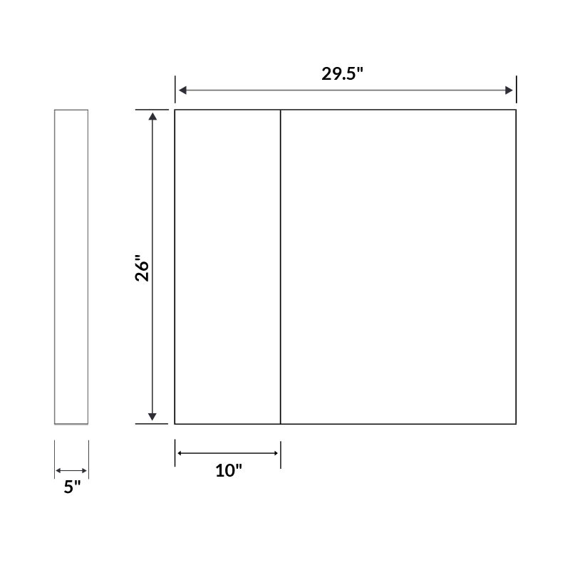 30 W x 26 H Mirrored Medicine Cabinet LMC1-30 - Mirrors