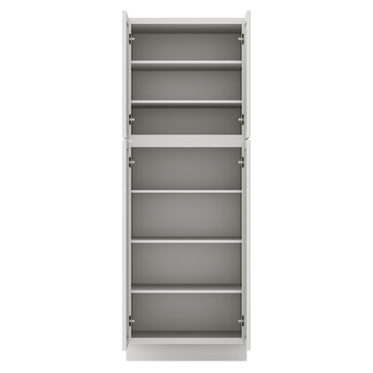 30”W x 84”H x 24”D Utility Kitchen Cabinet - Milan Pearl - Kitchen Cabinets