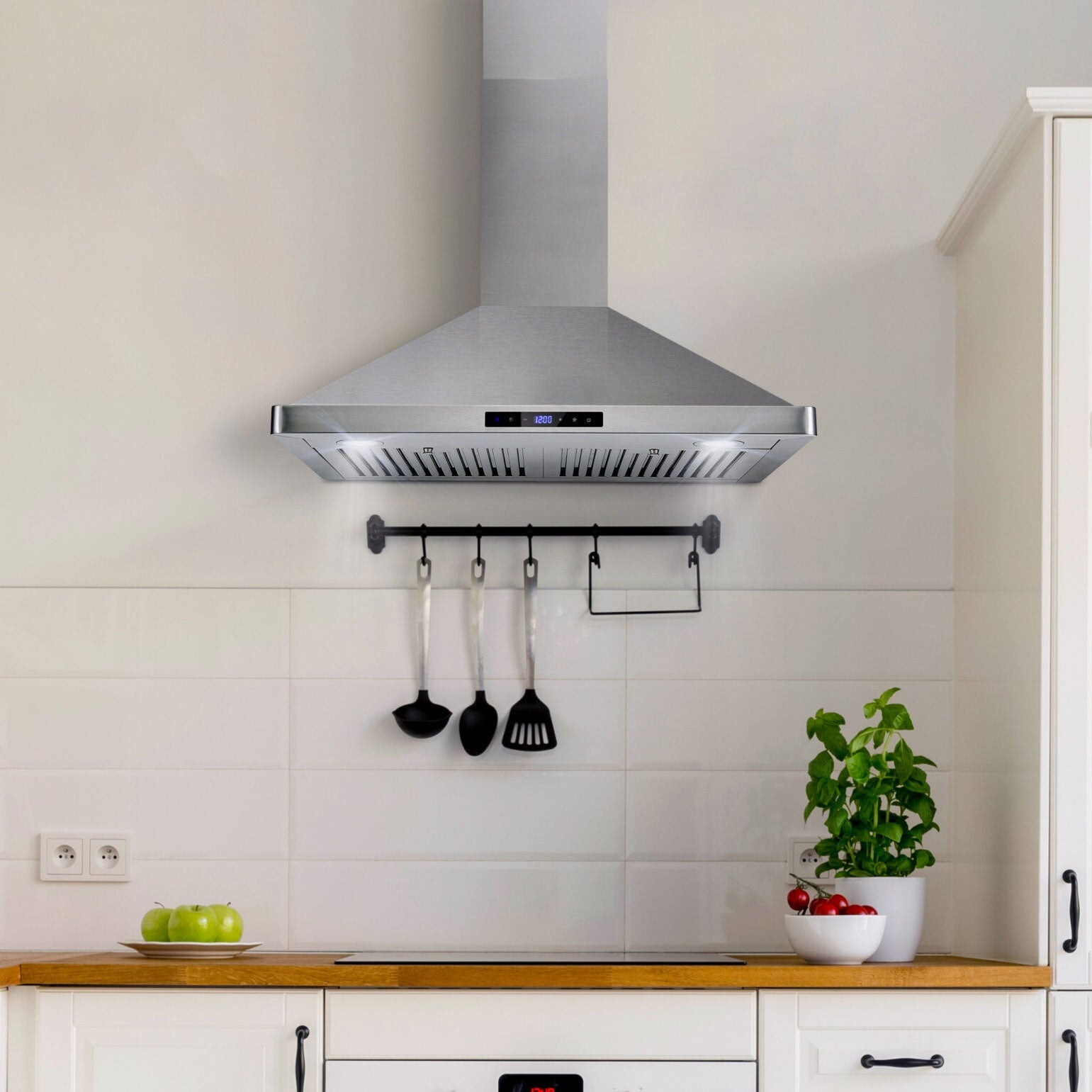 30’’ Wall Mount Pyramid Range Hood LH3-30 with LED - Range Hoods