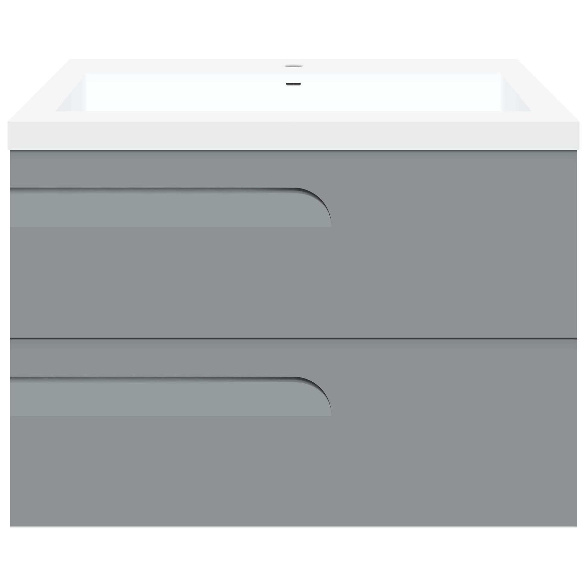30’’ Wall Mount Single Sink Bathroom Vanity in Gray Gloss with Square Counter Top LV7W-30G - Bathroom Vanities