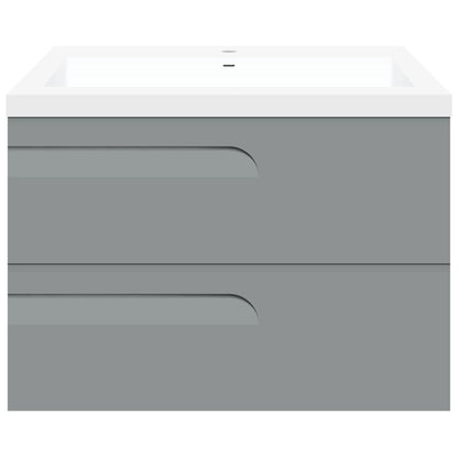 30’’ Wall Mount Single Sink Bathroom Vanity in Gray Gloss with Square Counter Top LV7W-30G - Bathroom Vanities