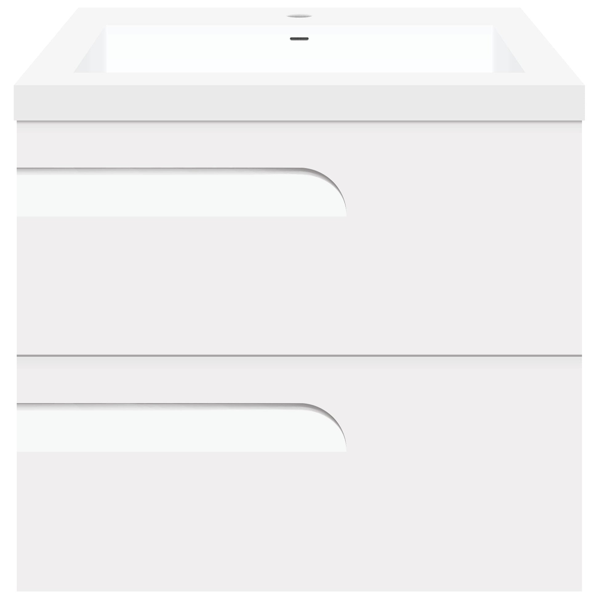 30’’ Wall Mount Single Sink Bathroom Vanity in White Gloss with Square Counter Top LV7W-30W - Bathroom Vanities