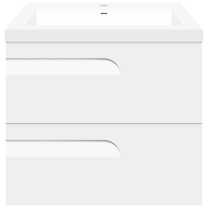 30’’ Wall Mount Single Sink Bathroom Vanity in White Gloss with Square Counter Top LV7W-30W - Bathroom Vanities