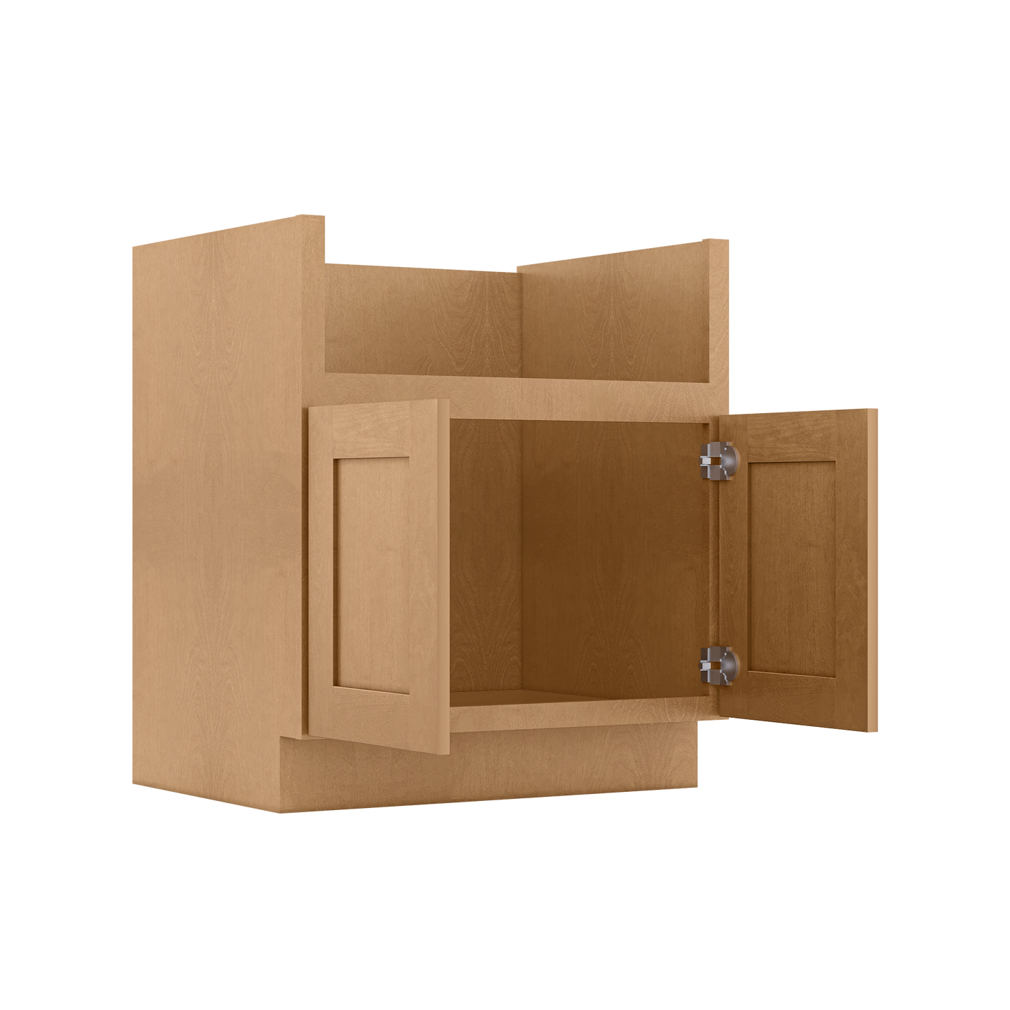 30’’W Farmhouse Sink Base Cabinet Shaker Toffee - Kitchen Cabinets