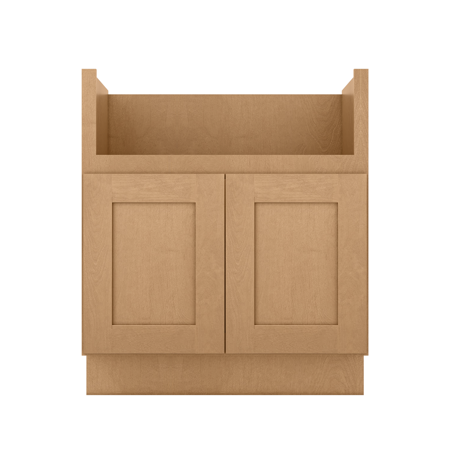 30’’W Farmhouse Sink Base Cabinet Shaker Toffee - Kitchen Cabinets