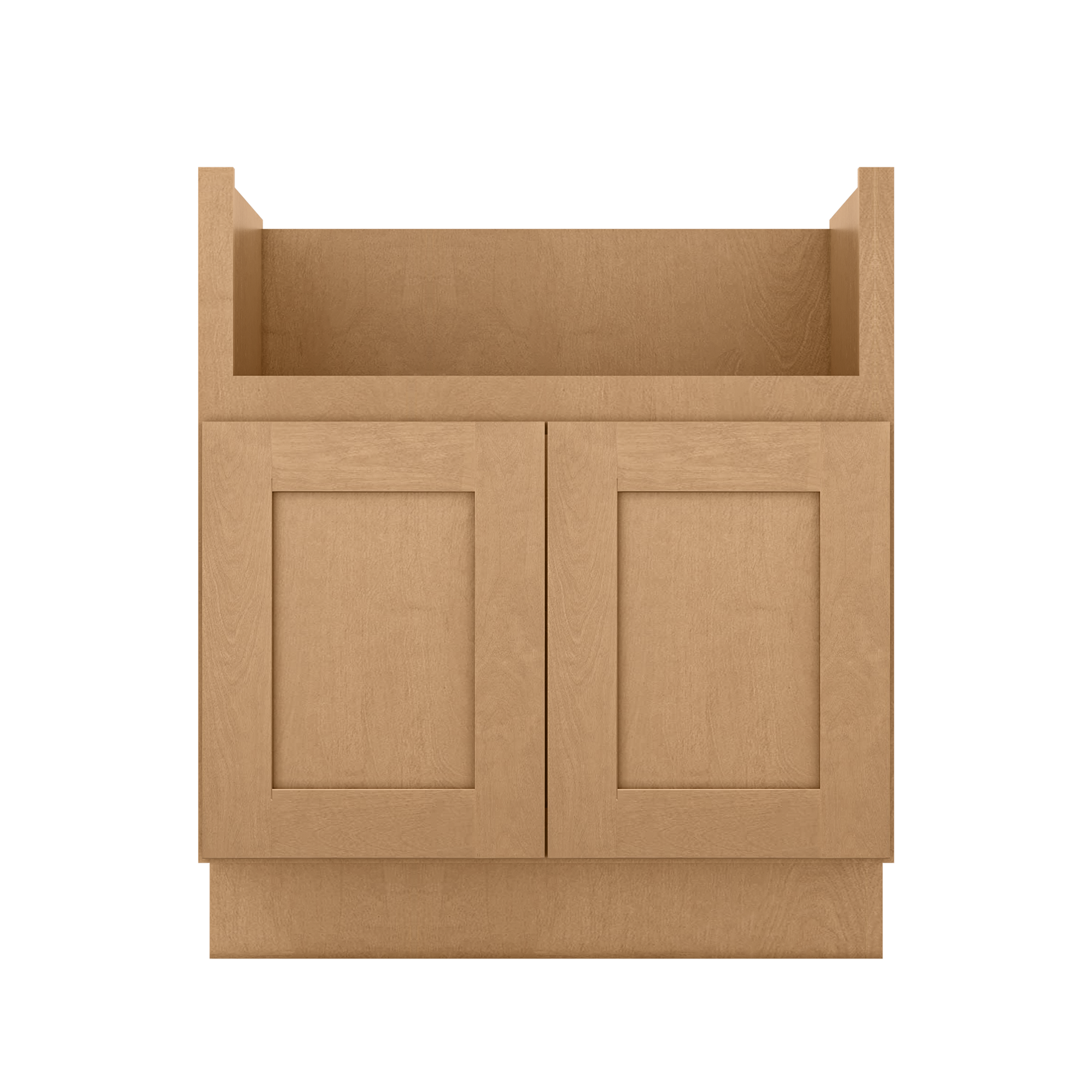 30’’W Farmhouse Sink Base Cabinet Shaker Toffee - Kitchen Cabinets