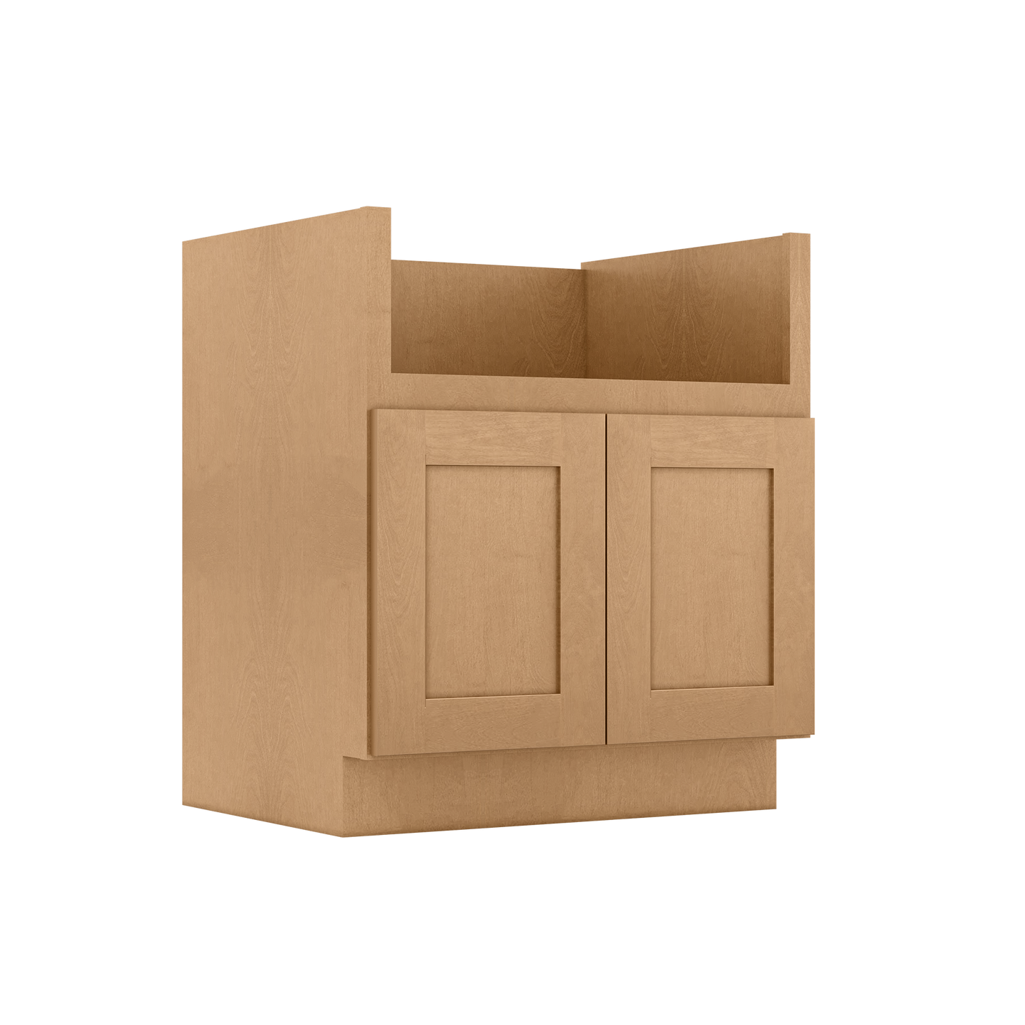 30’’W Farmhouse Sink Base Cabinet Shaker Toffee - Kitchen Cabinets