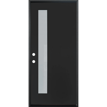 1-LITE OFFSITE, ACID ETCH FIBERGLASS DOOR PAINTED BLACK