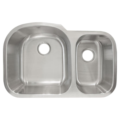 31 in Undermount Stainless Steel 60/40 Double Bowl Kitchen SinkL L201R - Sinks