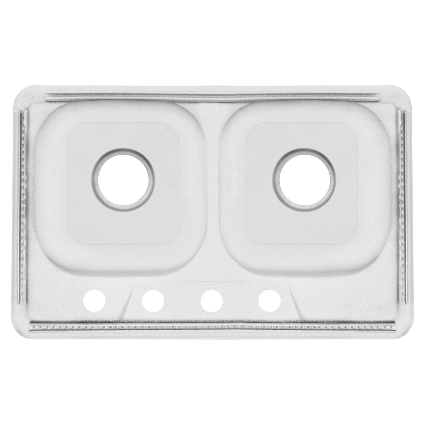 33 in. Drop-In 50/50 Double Bowl 20 Gauge Stainless Steel Kitchen Sink LTD64 - Sinks