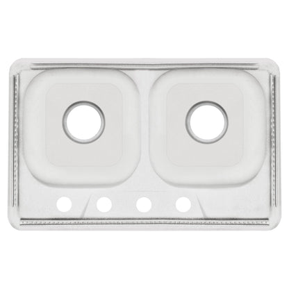 33 in. Drop-In 50/50 Double Bowl 20 Gauge Stainless Steel Kitchen Sink LTD64 - Sinks
