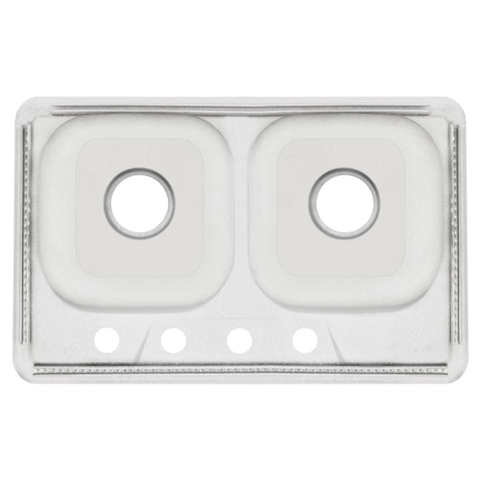 33 in. Drop-In 50/50 Double Bowl 20 Gauge Stainless Steel Kitchen Sink LTD64 - Sinks