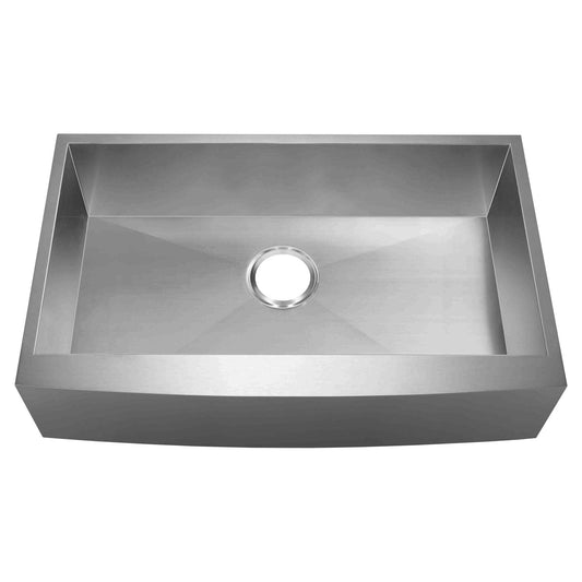 33 in. Farmhouse/Apron-Front Single Bowl 16 Gauge Stainless Steel Kitchen Sink LPF2 - Sinks