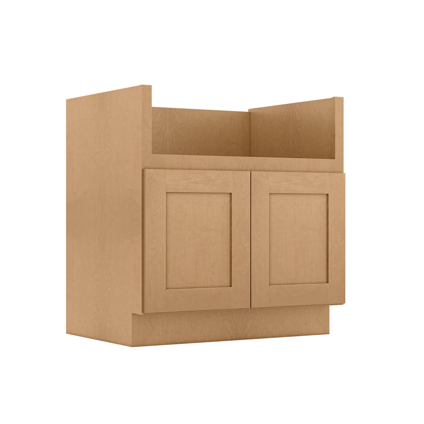 33’’W Farmhouse Sink Base Cabinet - Shaker Toffee - Kitchen Cabinets