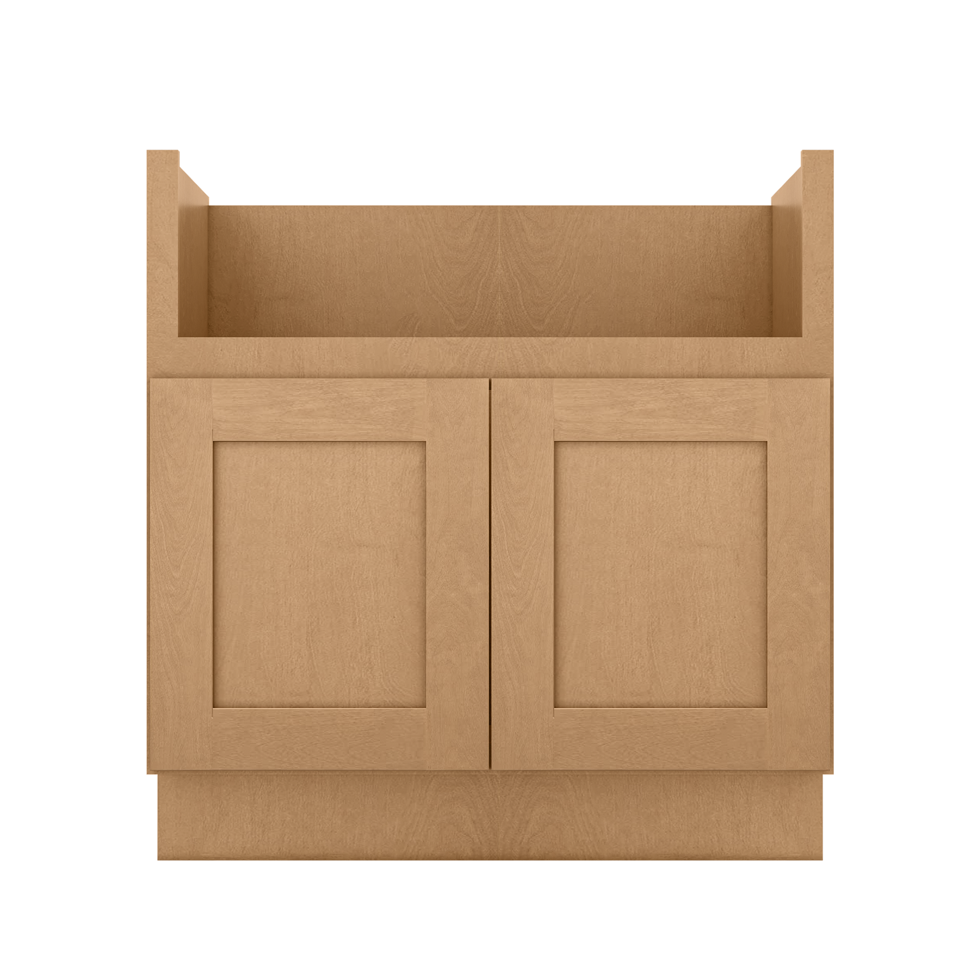 33’’W Farmhouse Sink Base Cabinet - Shaker Toffee - Kitchen Cabinets