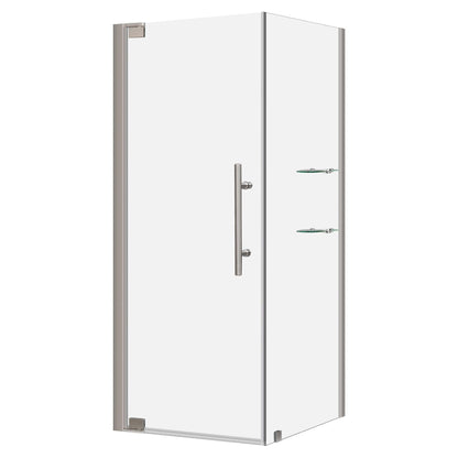 34 3/8-35 W x 72 H x 29-30 D Swing-Out Shower Enclosure ULTRA-G Brushed Nickel - Shower Doors