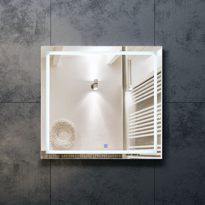 35 W x 32 H Modern Super White Front LED Frameless Mirror with Defogger - Mirrors