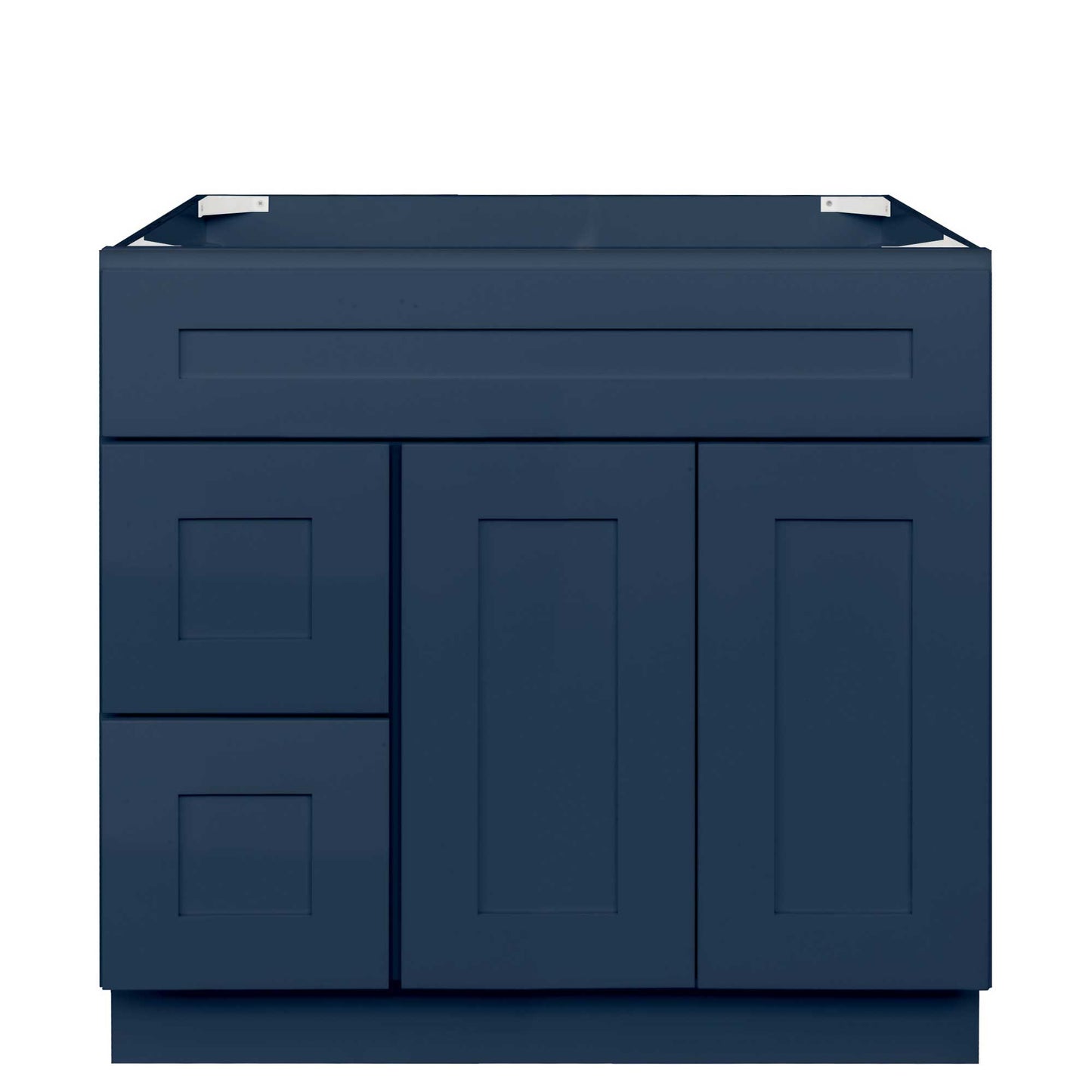 36 in W x 34 1/2 in H x 21 in D Vanity Sink Base Cabinet with Left Drawers Danbury Blue - Bathroom Vanities