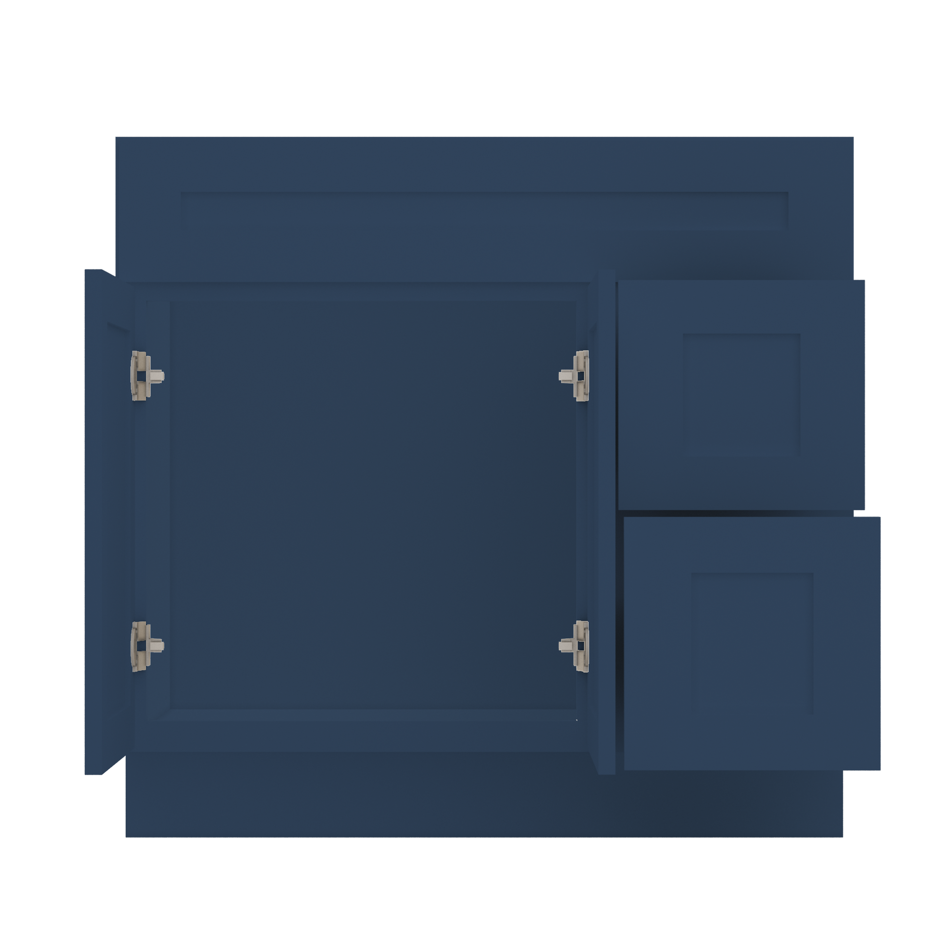 36 in W x 34 1/2 in H x 21 in D Vanity Sink Base Cabinet with Left Drawers Danbury Blue - Bathroom Vanities