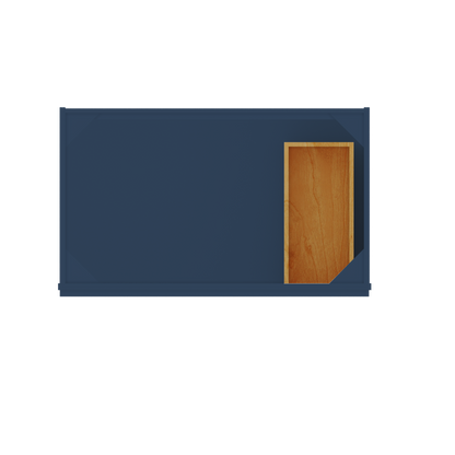 36 in W x 34 1/2 in H x 21 in D Vanity Sink Base Cabinet with Left Drawers Danbury Blue - Bathroom Vanities