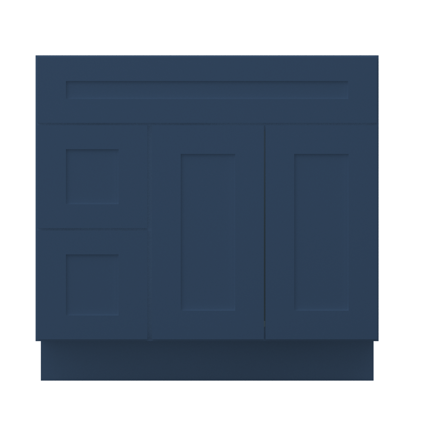 36 in W x 34 1/2 in H x 21 in D Vanity Sink Base Cabinet with Right Drawers Danbury Blue - Bathroom Vanities