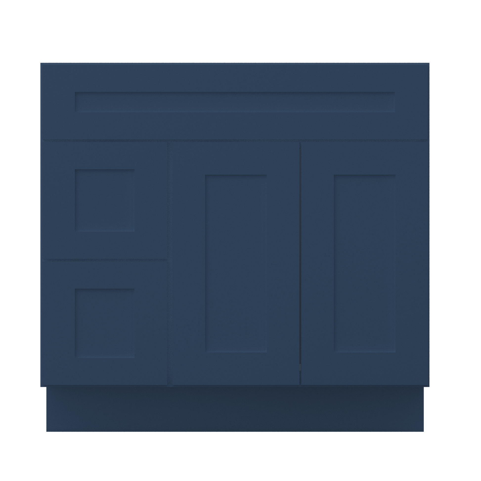 36 in W x 34 1/2 in H x 21 in D Vanity Sink Base Cabinet with Right Drawers Danbury Blue - Bathroom Vanities