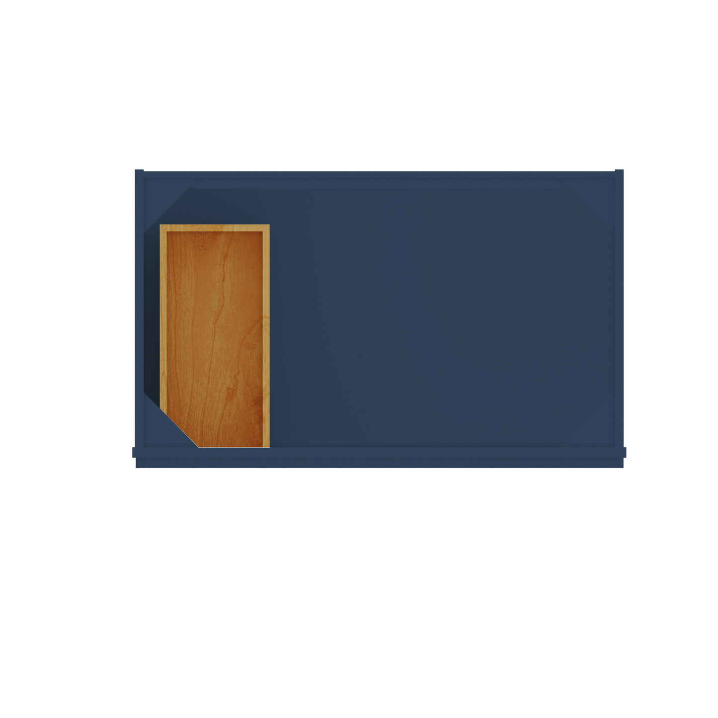 36 in W x 34 1/2 in H x 21 in D Vanity Sink Base Cabinet with Right Drawers Danbury Blue - Bathroom Vanities