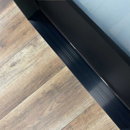 36 in. x 80 in. 1 Lite Offsite Acid Etch Painted Black Prehung Fiberglass Exterior Door with Brickmold Exterior Doors