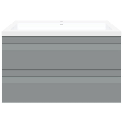 36’’ W Wall-Mount Modern Gray Vanity LV8W-36G with Square Sink Top - Bathroom Vanities