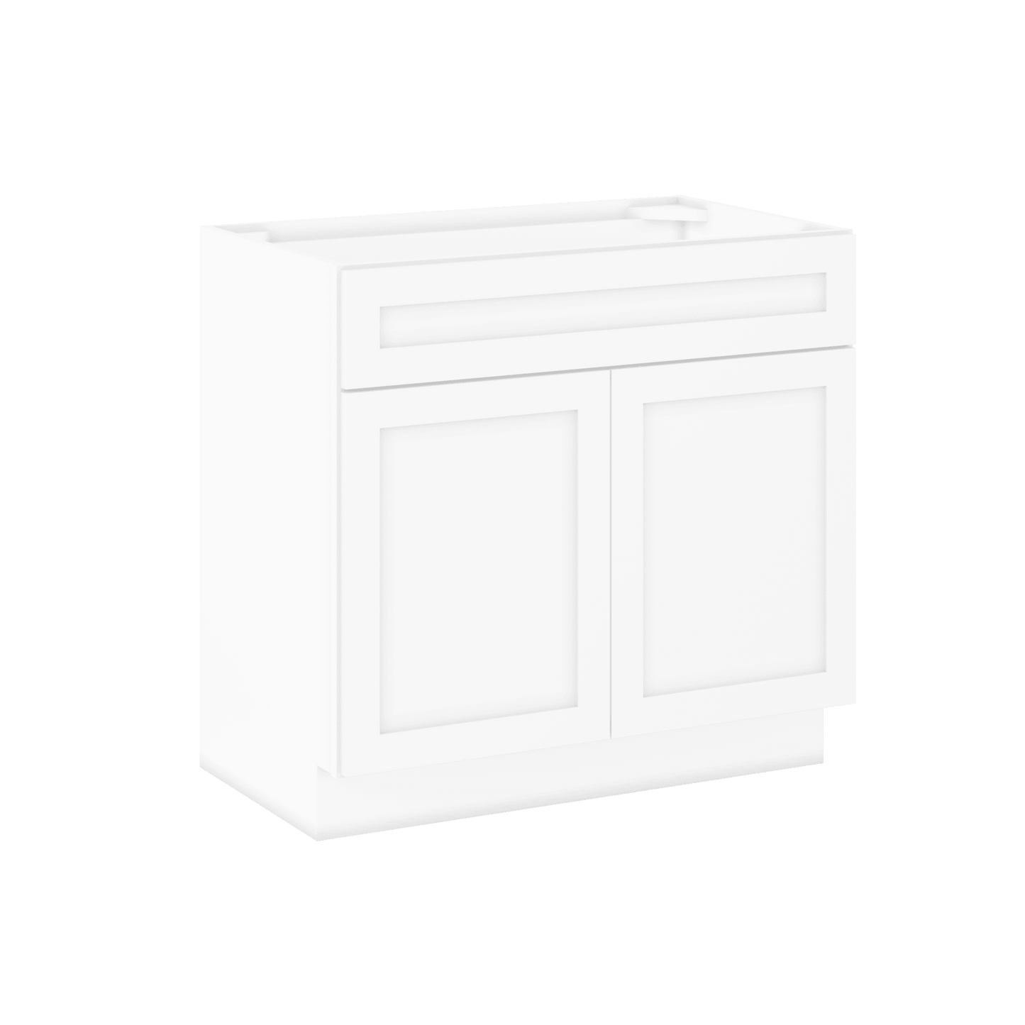 36 W x 21 D x 34.5 H Vanity Sink Base Cabinet - Alpina White - Bathroom Vanities