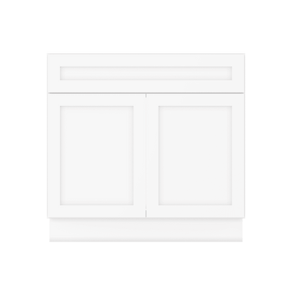 36 W x 21 D x 34.5 H Vanity Sink Base Cabinet - Alpina White - Bathroom Vanities