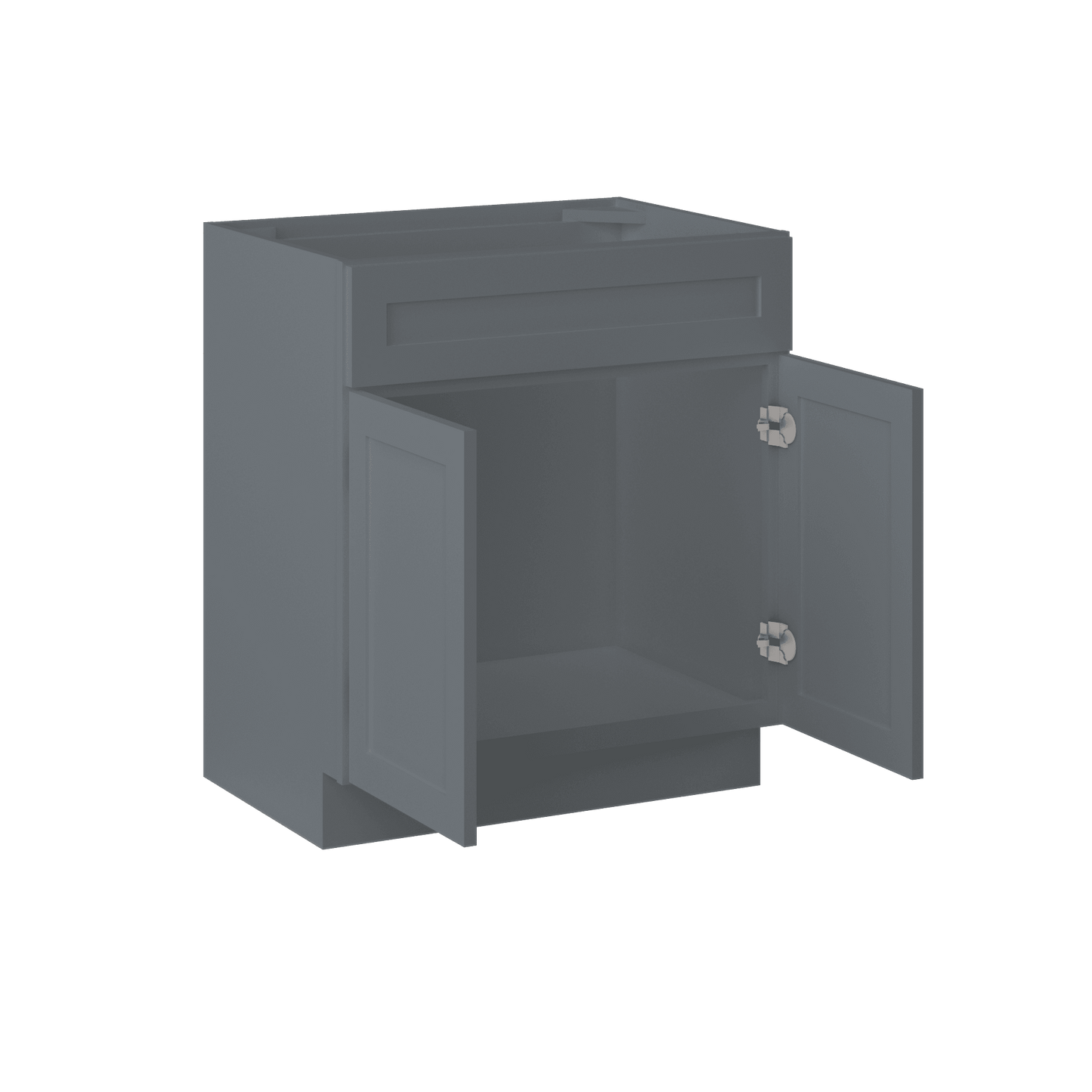 30 W x 21 D x 34.5 H Vanity Sink Base Cabinet - Colonial Gray - Bathroom Vanities