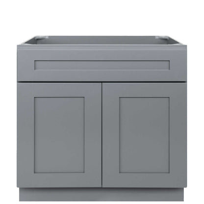 30 W x 21 D x 34.5 H Vanity Sink Base Cabinet - Colonial Gray - Bathroom Vanities