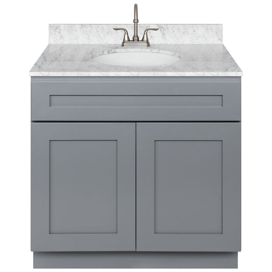 36 W x 21 D x 34.5 H Vanity Sink Base Cabinet - Colonial Gray - Bathroom Vanities