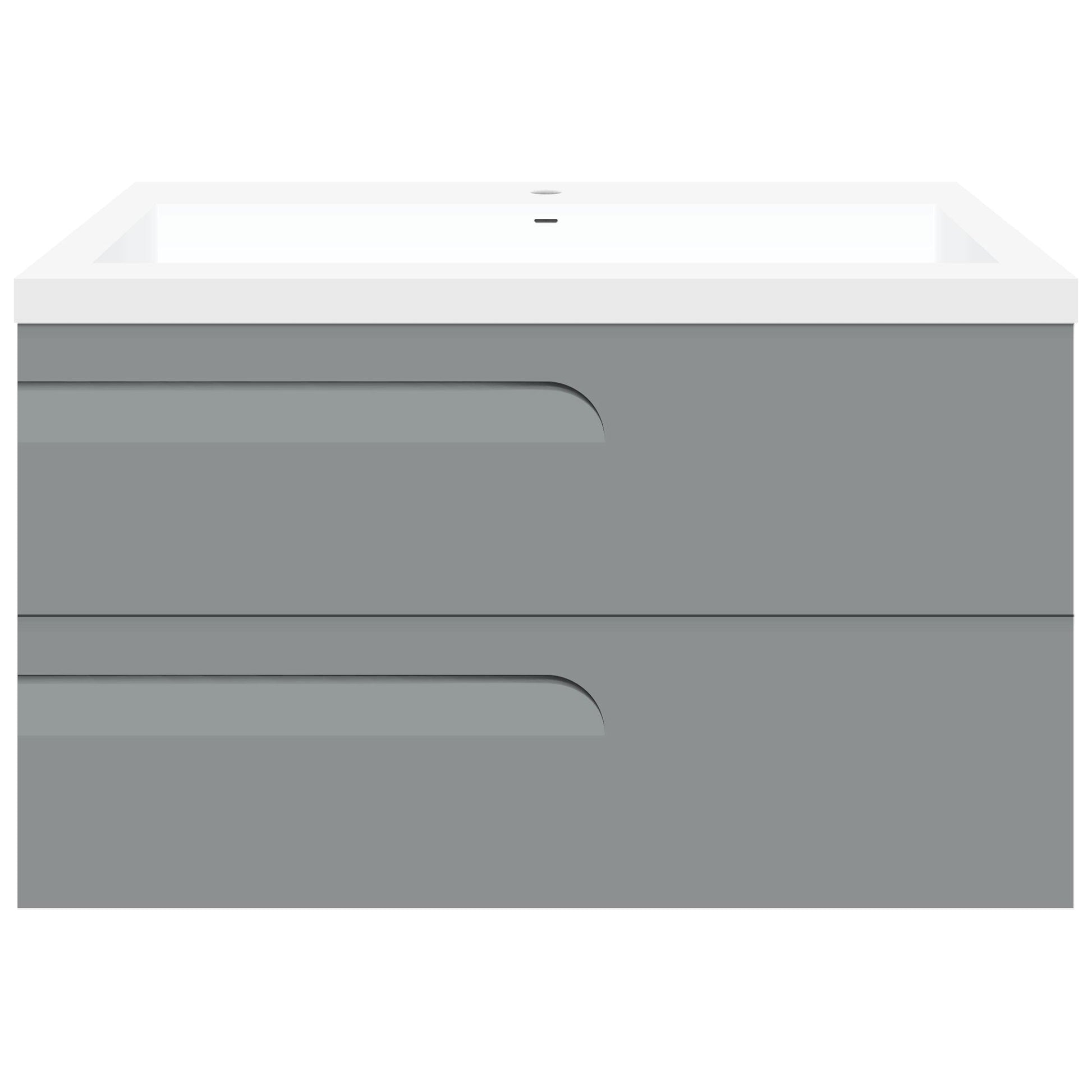 36’’ Wall Mount Single Sink Bathroom Vanity in Gray Gloss with Square Counter Top LV7W-36G - Bathroom Vanities