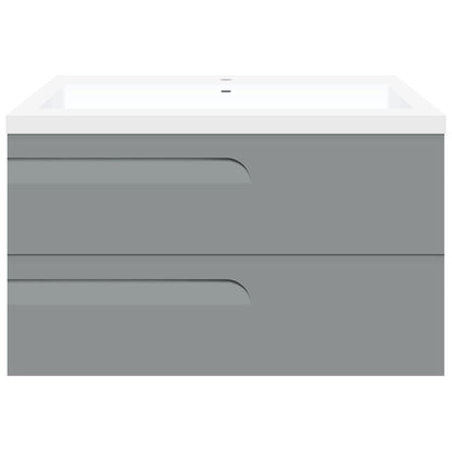 36’’ Wall Mount Single Sink Bathroom Vanity in Gray Gloss with Square Counter Top LV7W-36G - Bathroom Vanities