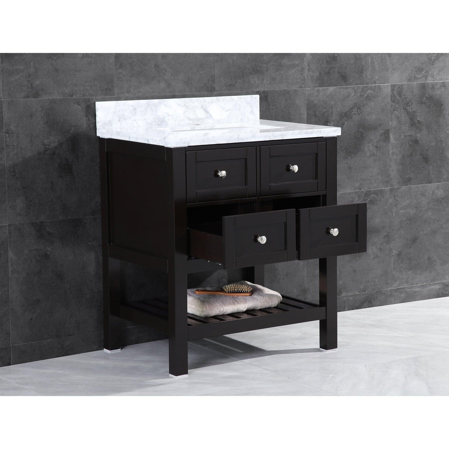 Vanity Cabinet Set Espresso 35.5"W LV6-36B