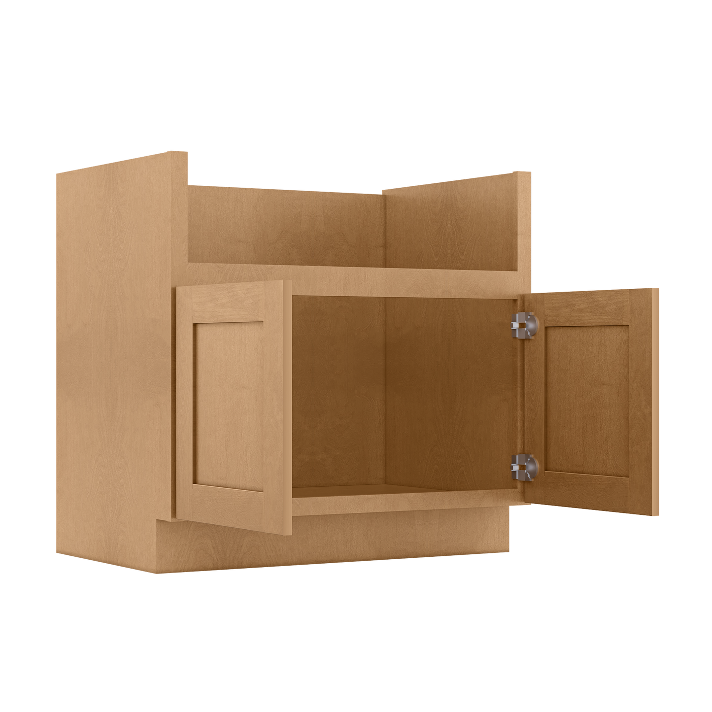 36’’W Farmhouse Sink Base Cabinet - Shaker Toffee - Kitchen Cabinets