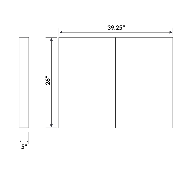 40 W x 26 H Mirrored Medicine Cabinet LMC1-40 - Mirrors