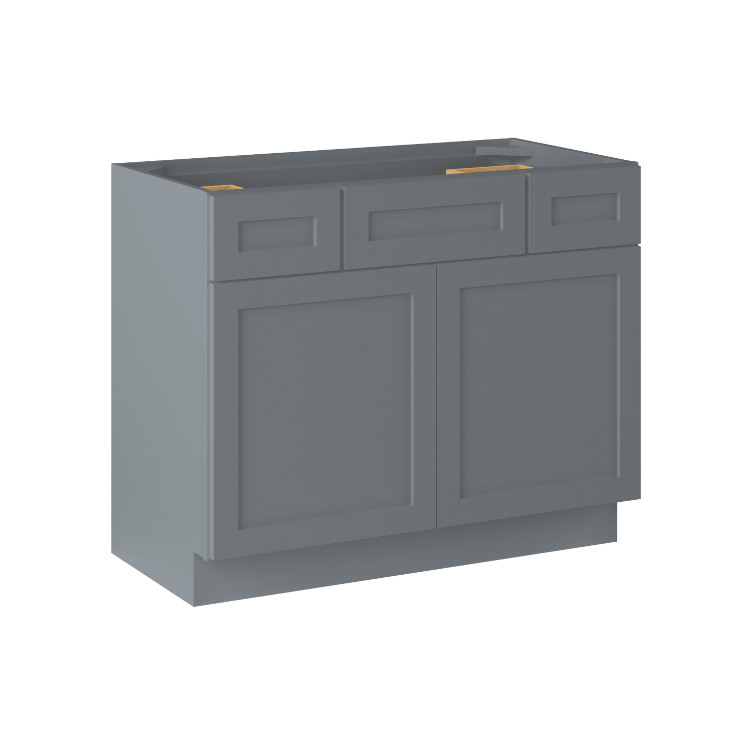 42 W x 21 D x 34.5 H Vanity Sink Base Cabinet - Colonial Gray - Bathroom Vanities