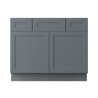 42 W x 21 D x 34.5 H Vanity Sink Base Cabinet - Colonial Gray - Bathroom Vanities