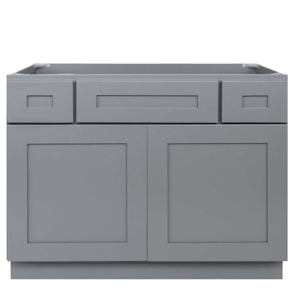 42 W x 21 D x 34.5 H Vanity Sink Base Cabinet - Colonial Gray - Bathroom Vanities