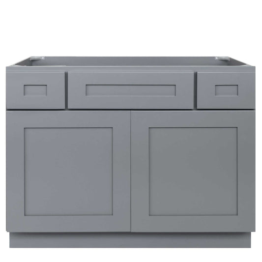 42 W x 21 D x 34.5 H Vanity Sink Base Cabinet - Colonial Gray - Bathroom Vanities