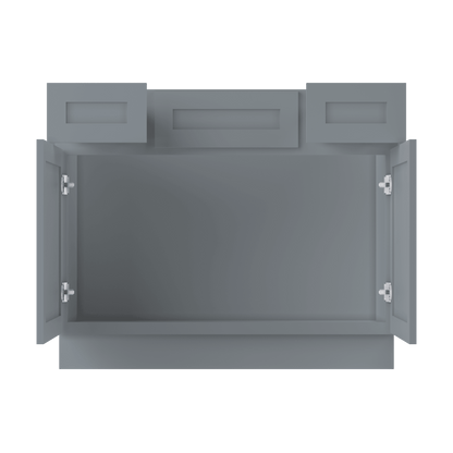 42 W x 21 D x 34.5 H Vanity Sink Base Cabinet - Colonial Gray - Bathroom Vanities