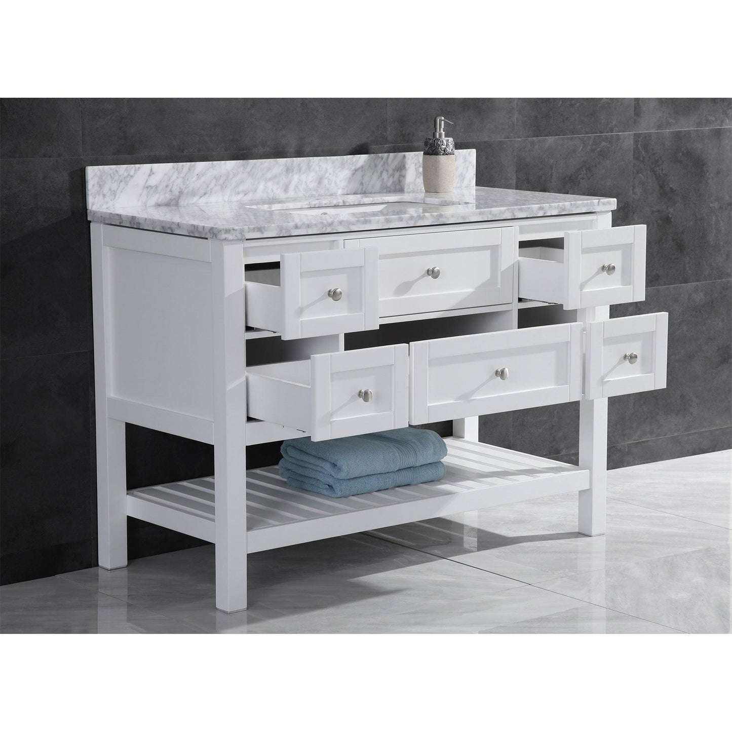Vanity Cabinet Set White 41.375"W LV6-42W