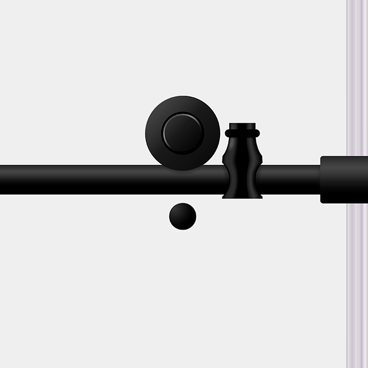 44-48 W x 76 H x 34 1/2 D Sliding Frameless Shower Enclosure ULTRA-C with Clear Glass in Matte Black - Shower Doors