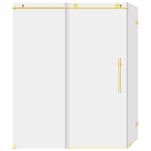 44-48 W x 76 H x 36 D Sliding Frameless Shower Enclosure ULTRA-C with Clear Glass in Gold - Shower Doors