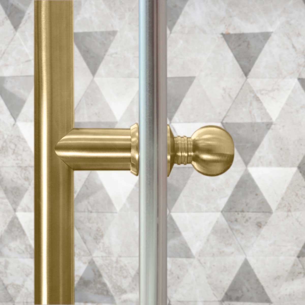 44-48 W x 76 H x 36 D Sliding Frameless Shower Enclosure ULTRA-C with Clear Glass in Gold - Shower Doors