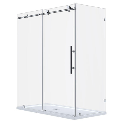 44-48 W x 76 H x 36 D Sliding Frameless Shower Enclosure ULTRA-C with Clear Glass in Chrome - Shower Doors