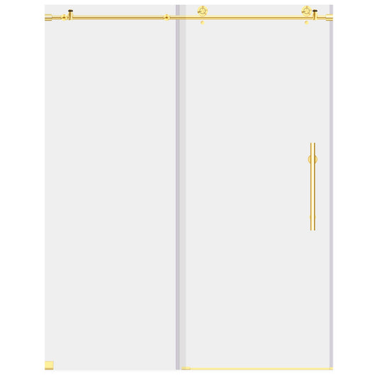 44 48 W x 76 H Sliding Frameless Shower Door ULTRA C with Clear Glass in Gold Shower Doors
